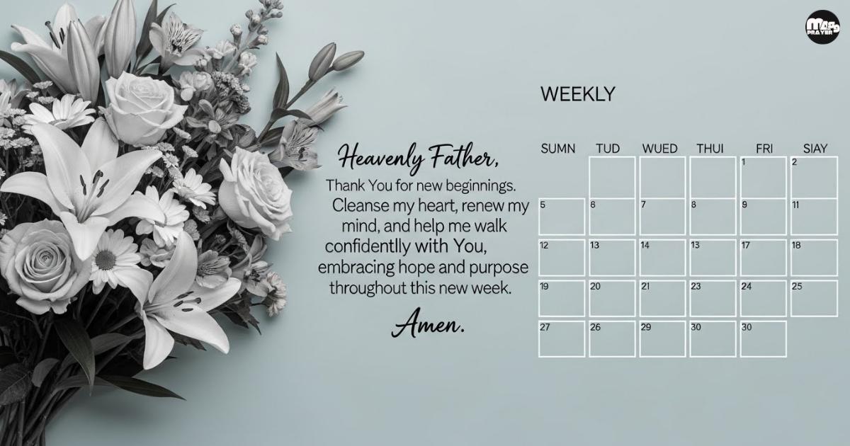 A Prayer for a Fresh Start in the New Week