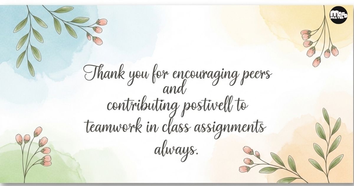 Thank You Messages to Students from Teachers for Support
