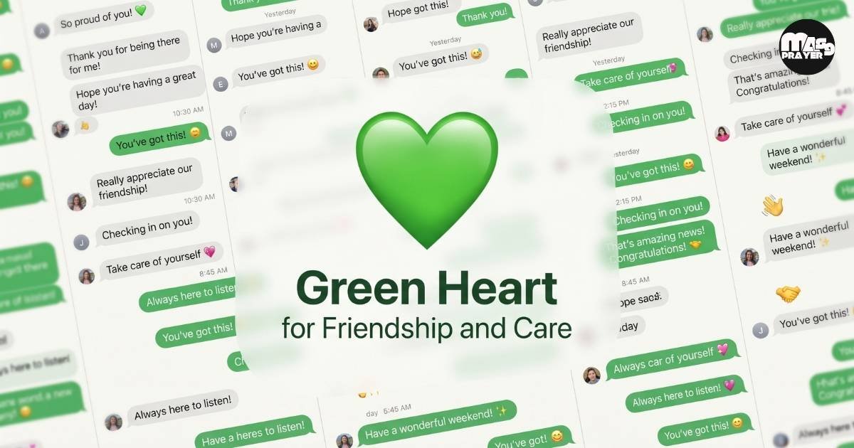 Green Heart for Friendship and Care